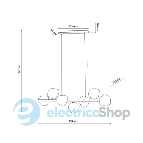 Люстра TK-Lighting LAVA SABIA 11109