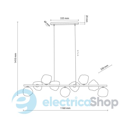 Люстра TK-Lighting LAVA SABIA 11110
