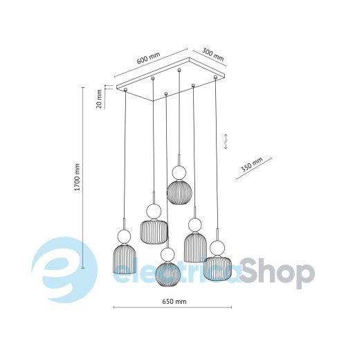 Люстра TK-Lighting SOPHIA COGNAC WHITE 11594