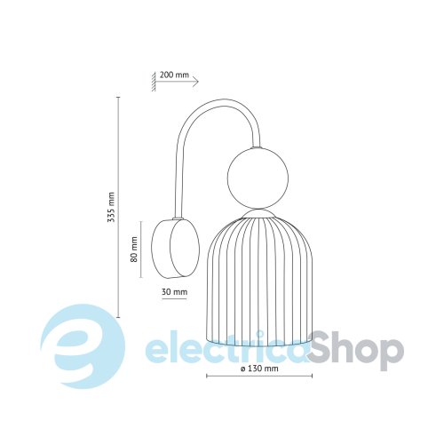 Бра TK-Lighting SOPHIA GREEN COGNAC 11143