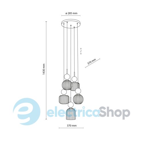 Люстра TK-Lighting SOPHIA GREEN COGNAC 11149