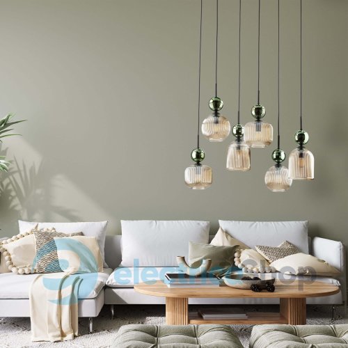 Люстра TK-Lighting SOPHIA GREEN COGNAC 11150