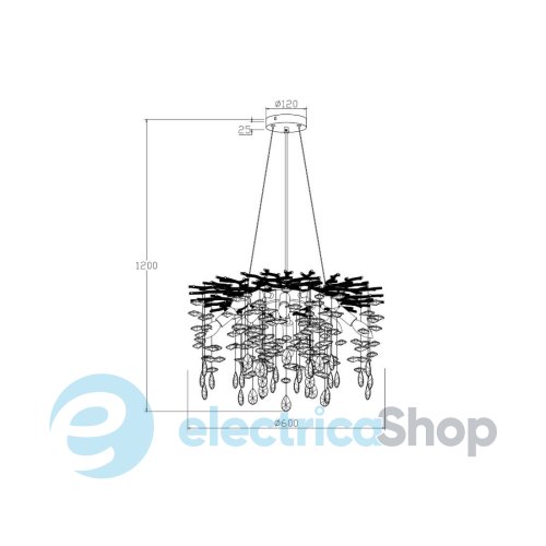 Люстра LUMINARIA BELLA E14 R600 BLACK