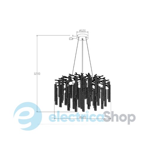 Люстра LUMINARIA EMMA E14 R600 BLACK