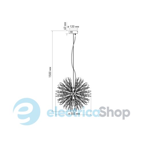 Люстра LUMINARIA ROXY P E14 R500 CHROME