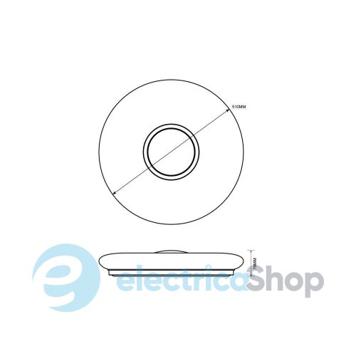 Светодиодный светильник LYMAN LED 509 R 68W RGB TX IR RC белый LIGHT SET 113173