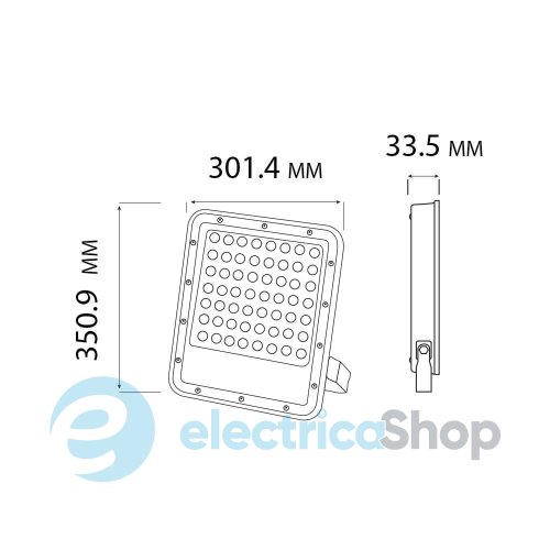 Прожектор светодиодный Horoz PALLAS-300 3CCT 3000-6000K 068-030-1300-010