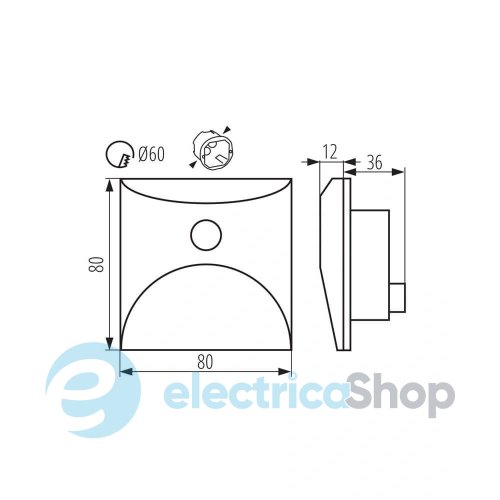 Світильник сходовий Kanlux EXIN LED 2,5W 4000K 50Lm IP65 39141 Sensor
