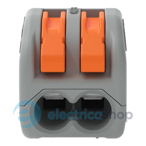 Клеммник WAGO 2 (монолитных или многожильных провода) х 0,08-4 мм 32A Cu артикул 222-412