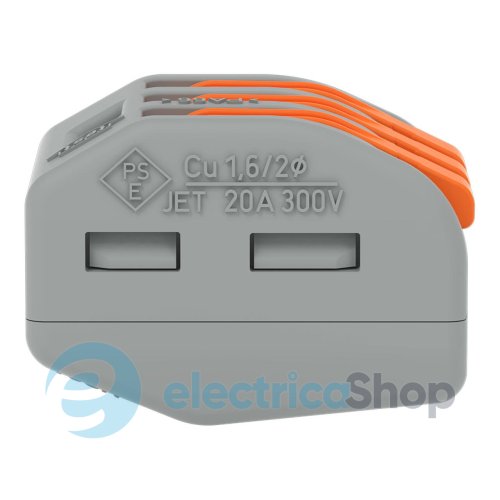 Клеммник WAGO 3 (монолитных или многожильных провода) х 0,08-4 мм 32A Cu артикул 222-413