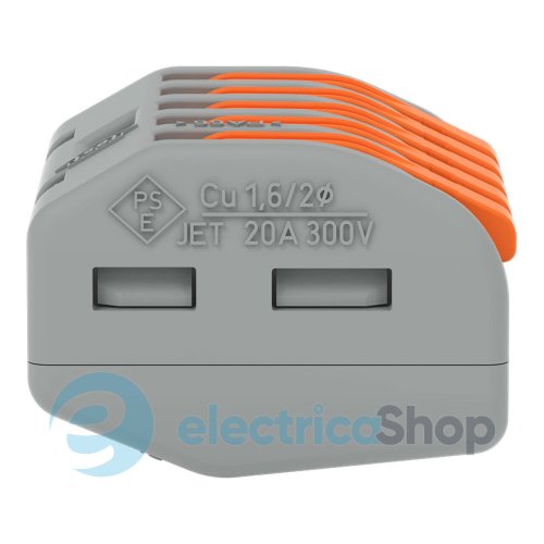 Клеммник WAGO 5 (монолитных или многожильных провода) х 0,08-4 мм 32A Cu артикул 222-415