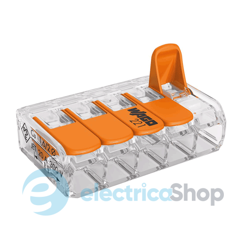 Клеммник на 5 выхода 0.2-4.0 мм&#178; (32А) Cu 221-415 Wago