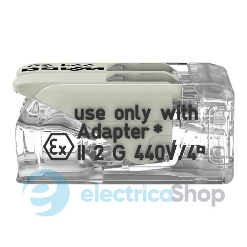 Клема для з'єднання від 0,14 до 4 мм² (24А) Сu Wago 221-482