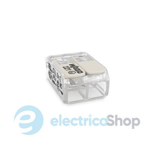 Клема для з'єднання від 0,14 до 4 мм² (24А) Сu Wago 221-482