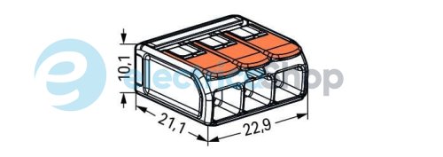 Соединительная клемма 3-а. до 6 мм&#178; (41А) Wago 221-613