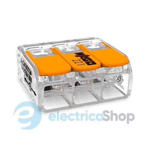 Соединительная клемма 3-а. до 6 мм&#178; (41А) Wago 221-613