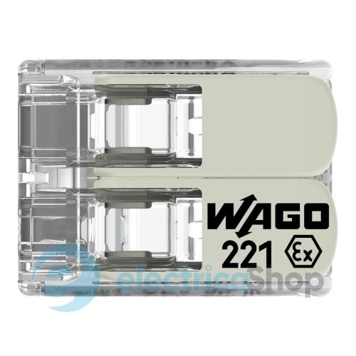 Клеммник WAGO 2х от 0,5 до 6 мм&#178; (37А /440V) Сu артикул 221-682