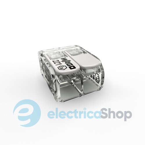 Клеммник WAGO 2х от 0,5 до 6 мм&#178; (37А /440V) Сu артикул 221-682