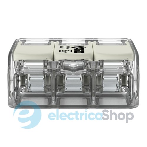 Клеммник WAGO 3х от 0,5 до 6 мм&#178; (37А /440V) Сu артикул 221-683