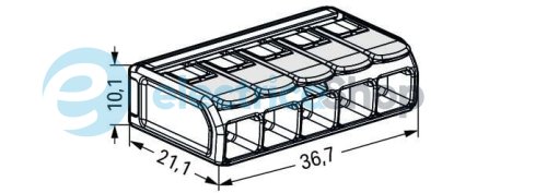 Клеммник WAGO 5х от 0,5 до 6 мм&#178; (37А /440V) Сu артикул 221-685