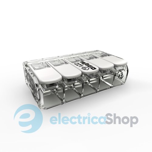 Клеммник WAGO 5х от 0,5 до 6 мм&#178; (37А /440V) Сu артикул 221-685