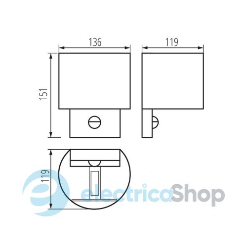 Уличный светильник Kanlux REKA LED 7W 4000K 340Lm Sensor 28995