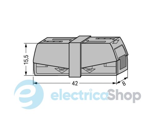 З'єднувальна клема 1+1 Wago 224-201 сіра