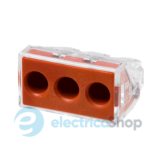 Клемник WAGO 3 (монолітних проводи) х 2,5-6,0 мм2 30A Cu артикул- 773-173