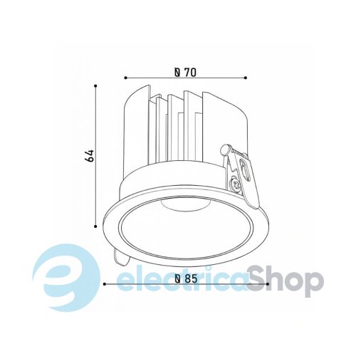 Точечный встраиваемый светильник KLOODI KD-RORRY85 12W CCT WH LED 3000-6000K 960Lm