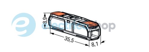 Клеммник на 2 выхода 0.2-4.0 мм&#178; (32А) 400V Cu 221-2411 Wago