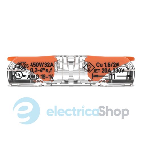 Клеммник на 2 выхода 0.2-4.0 мм&#178; (32А) 400V Cu 221-2411 Wago