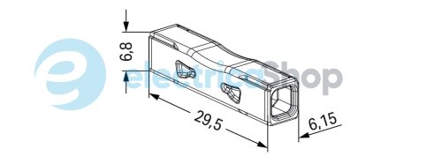 Клеммник WAGO 2 (монолитных) х 0,5-2,5 мм&#178; (24А) Сu артикул 2773-2401