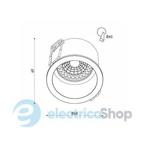 Точечный встраиваемый светильник KLOODI KD-SMILE R68 WH GU10