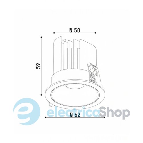 Точечный встраиваемый светильник KLOODI KD-SMILE R68 BK GU10