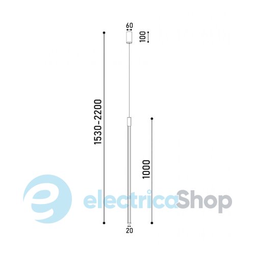 Підвісний світильник Kloodi PE-TWIST 100 3K BK LED 16W 960Lm