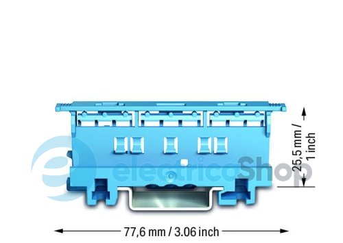 Монтажный адаптер для клемм на рейку DIN-35, для винтовой крепи 221 серии, Wago 221-500/000-006
