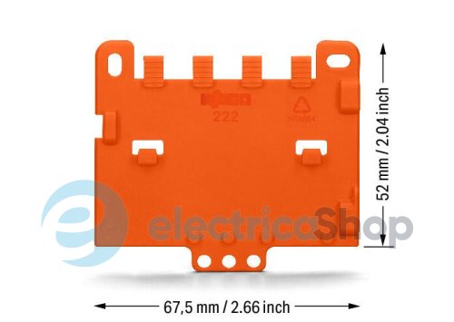 Пластина для джгутівки проводів монтажного адаптера 222-500, Wago 222-505