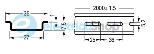DIN-рейка 35*7,5 Wago 210-112