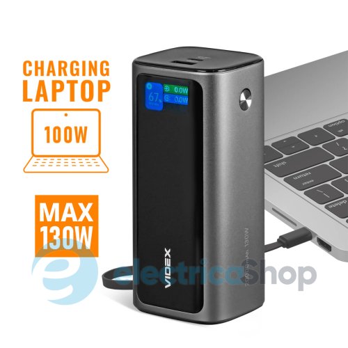 Повербанк VIDEX 20000mAh 130W PD100W +Display VPB-350-G