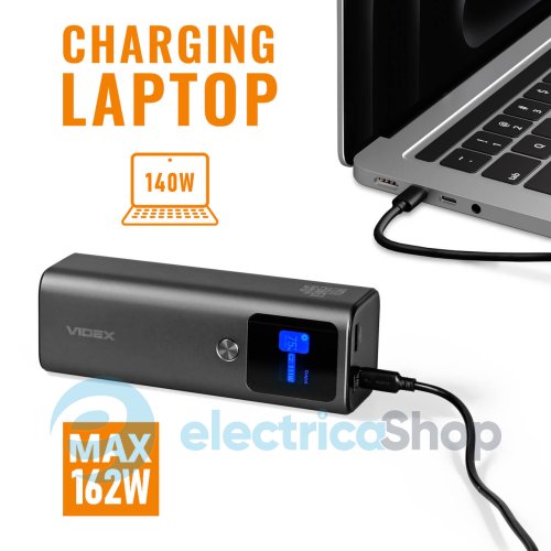Повербанк VIDEX 30000mAh 162W PD140W +Display VPB-316-G
