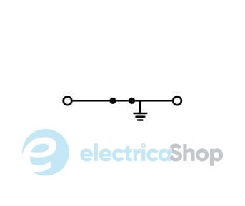 Клема прохідна 2-провідна жовто-зелена Wago 2006-1207