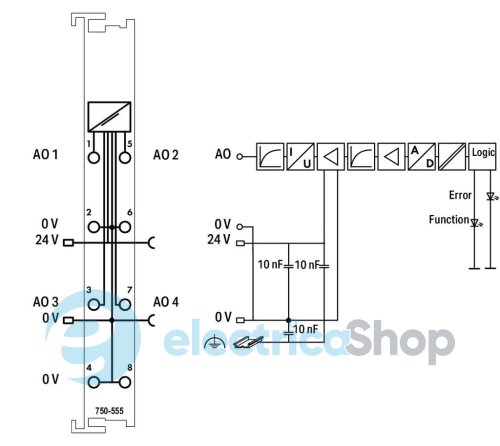 Електронний модуль Wago 750-555
