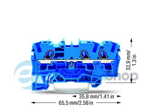 Клема TOPJOB S 3-провідна DIN-35 4(6) QMM, синий Wago 2004-1304