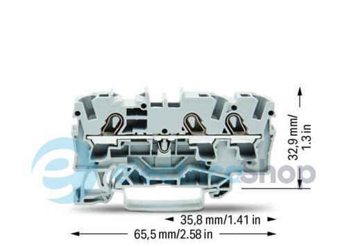Клема TOPJOB S 3-провідна DIN-35 4(6) QMM, сіра Wago 2004-1301