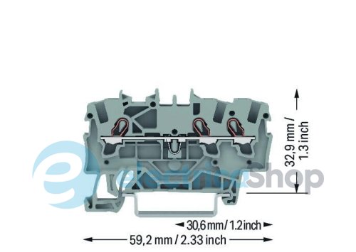Клема TOPJOB S 3-провідна Wago 2001-1301