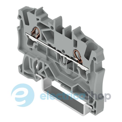 Клемма TOP JOB S 2-проводящая din 35 1.5 (2,5)mm серая (уп 100шт) Wago 2001-1201