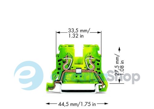 Проходна клема для заземл 2я Wago 870-907