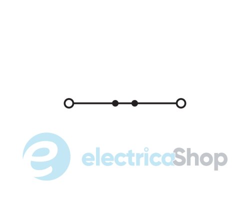 Проходна клема 2-х провідна, синя Wago 870-904