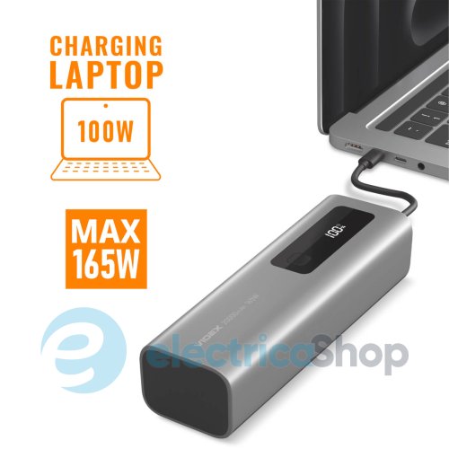 Повербанк VIDEX 20000mAh 165W PD100W +Display VPB-366-G