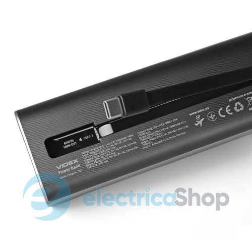 Повербанк VIDEX 20000mAh 165W PD100W +Display VPB-366-G